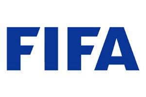 Logotipo de la FIFA - texto azul 'FIFA' sobre un fondo blanco