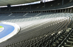 Seats of an empty stadium 